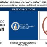 Simulador de voto automatizado para los candidatos del PRM con los rostros de los candidatos para el municipio de Pimentel