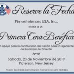 Pimentelenses USA invita a su Cena-Fiesta 23 Noviembre 2019