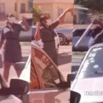 Mujer rompe carro de exjevo a batazos