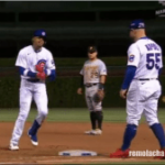 Con este soberbio batazo de cuatro esquinas, Cristhopher Morel se sacó la presión en el home plate en su primer día en las grandes ligas.